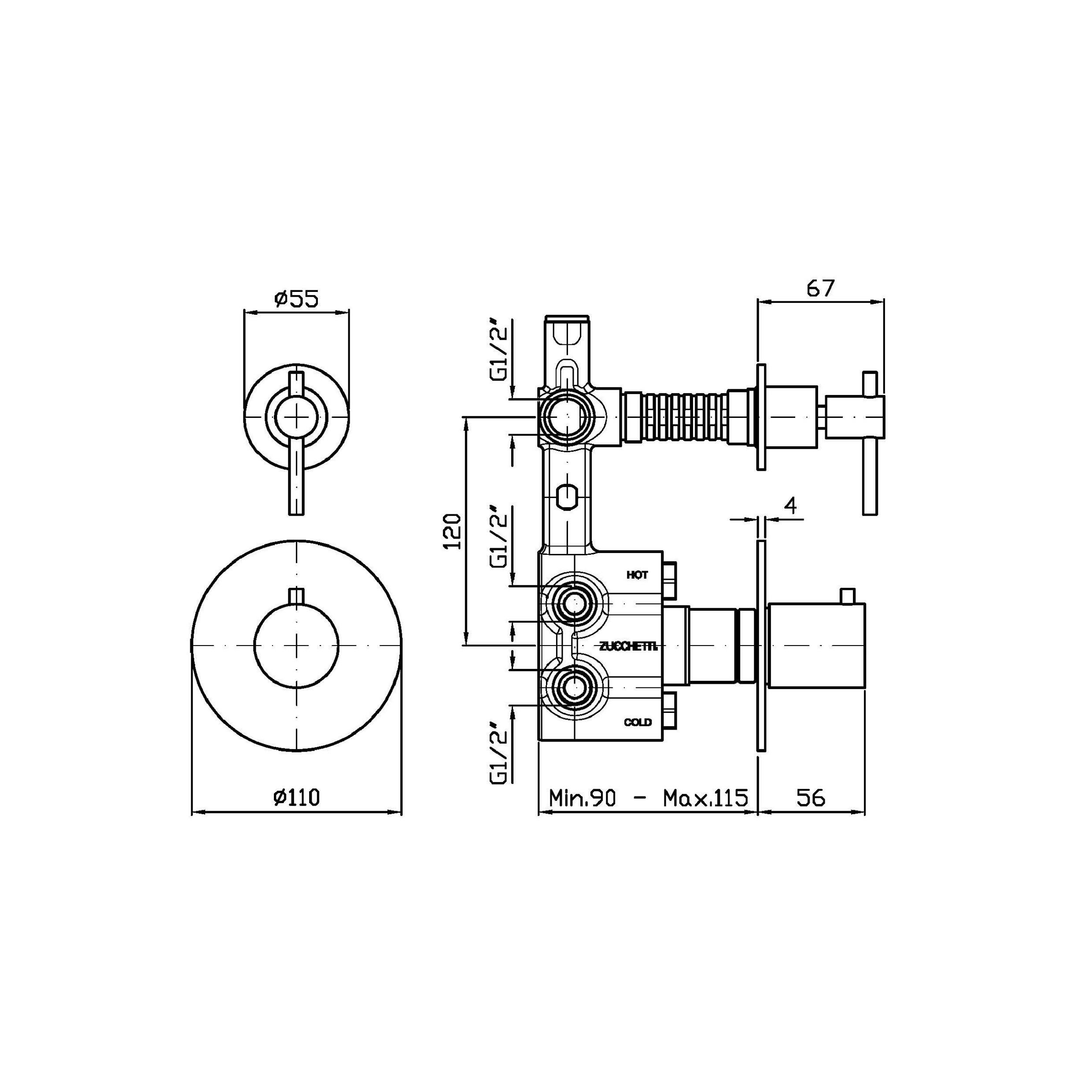 exklusive-zucchetti-duscharmatur-mit-hebel-ventil-und-thermostat-zucchetti-helm-akzhl659-x-r97820-technische-zeichnung