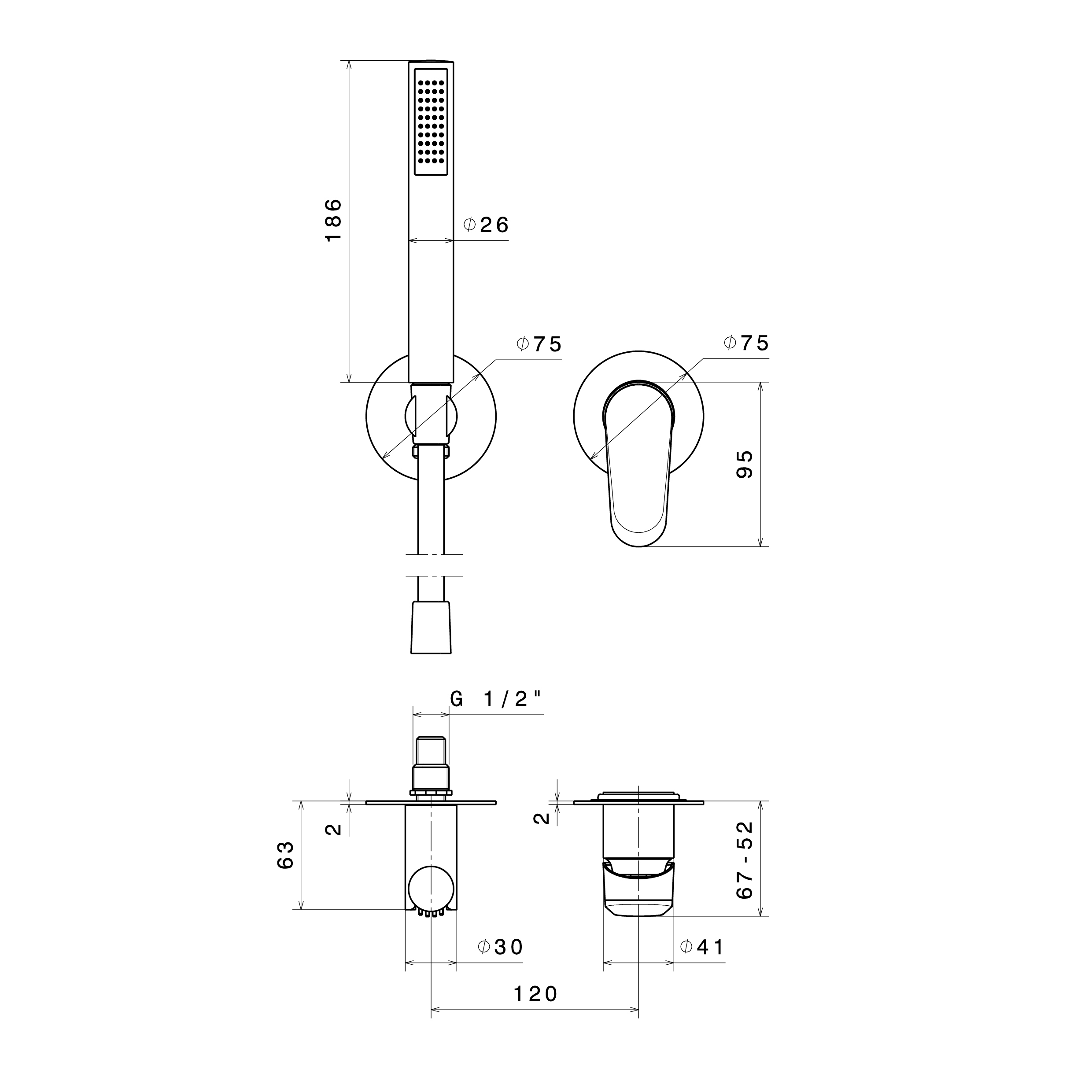 newform-nio-up-brausegarnitur-aus-chrom-ohne-abdeckplatte-ak68976e-technische-zeichnung
