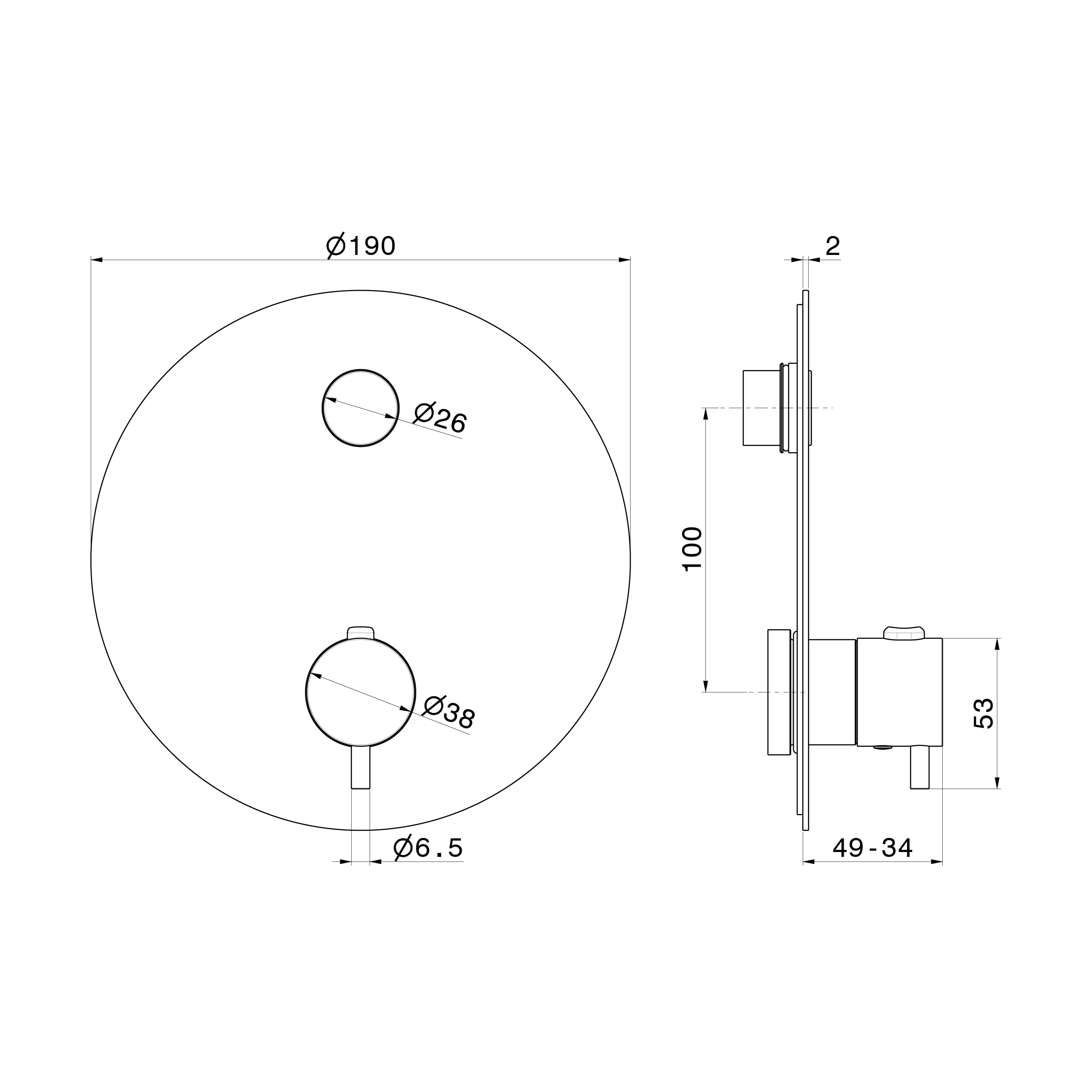 x-steel-316-newform-edelstahl-1-wege-thermostat-duscharmatur-ak70425ex-technische-zeichnung