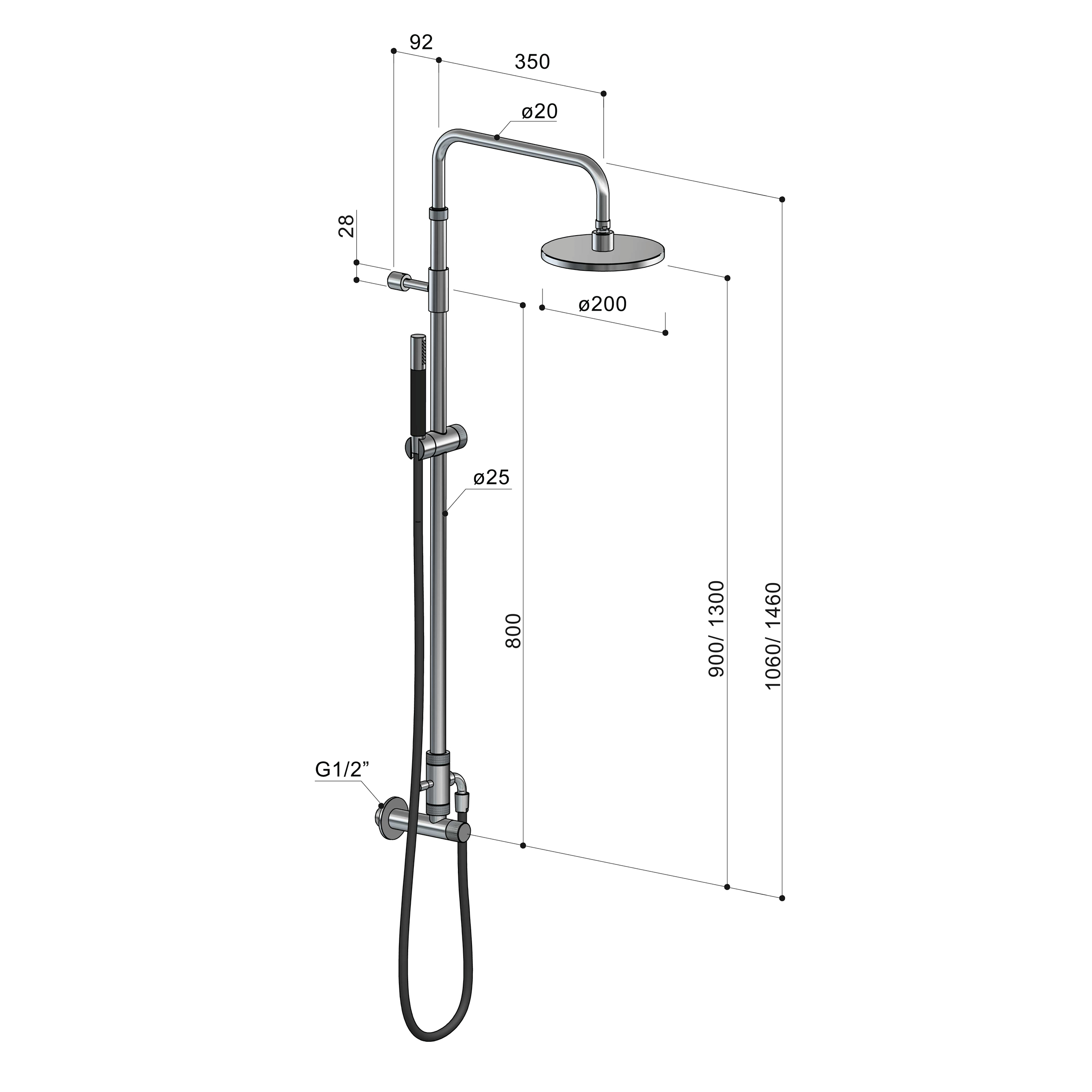 waterline-shower-wall-mounted-fontealta-wanddusche-mit-handbrause-kaltwasser-akw52-e-mx-technische-zeichnung