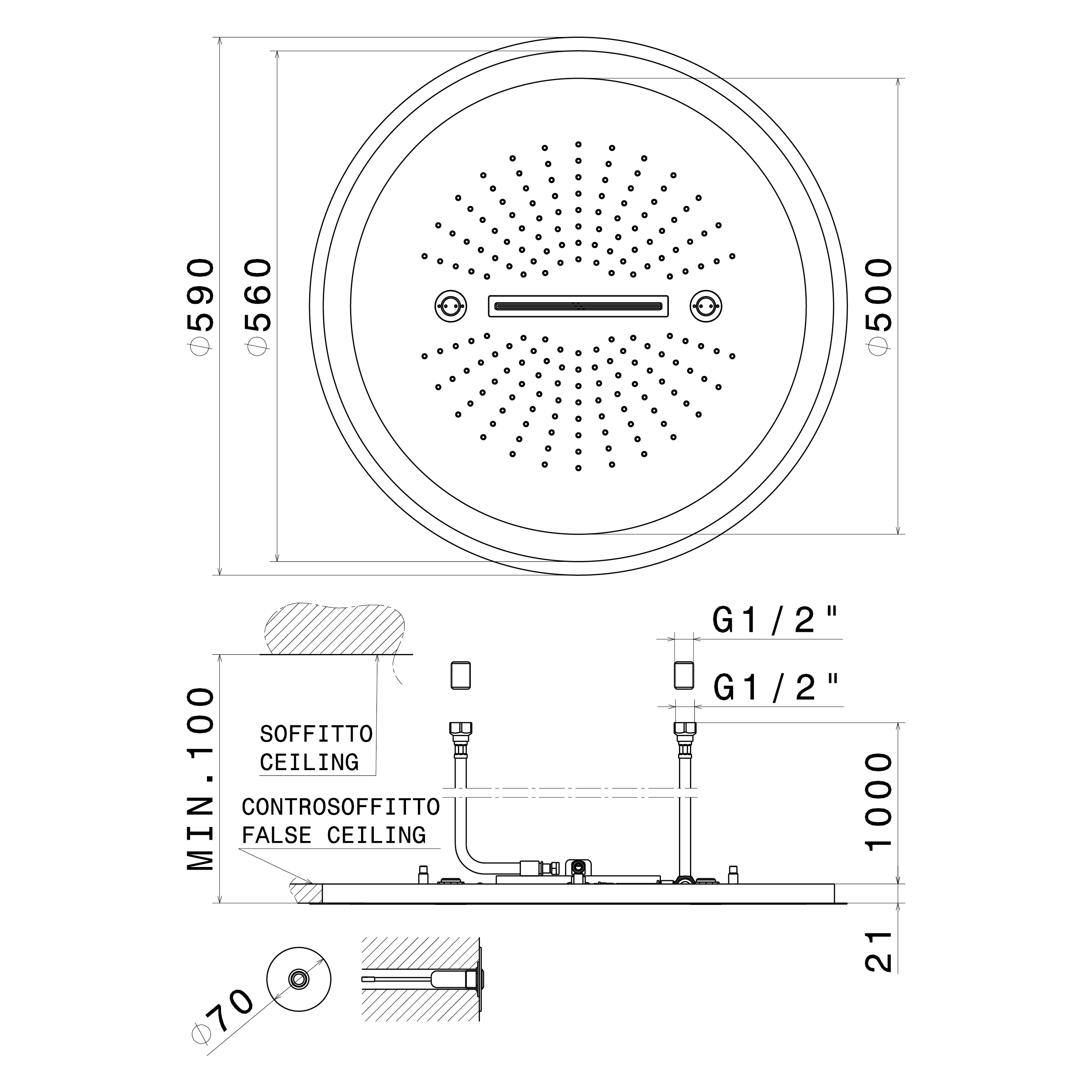 newform-head-showers-rundes-led-deckenpaneel-o-50cm-mit-wasserfall-ak67900-technische-zeichnung